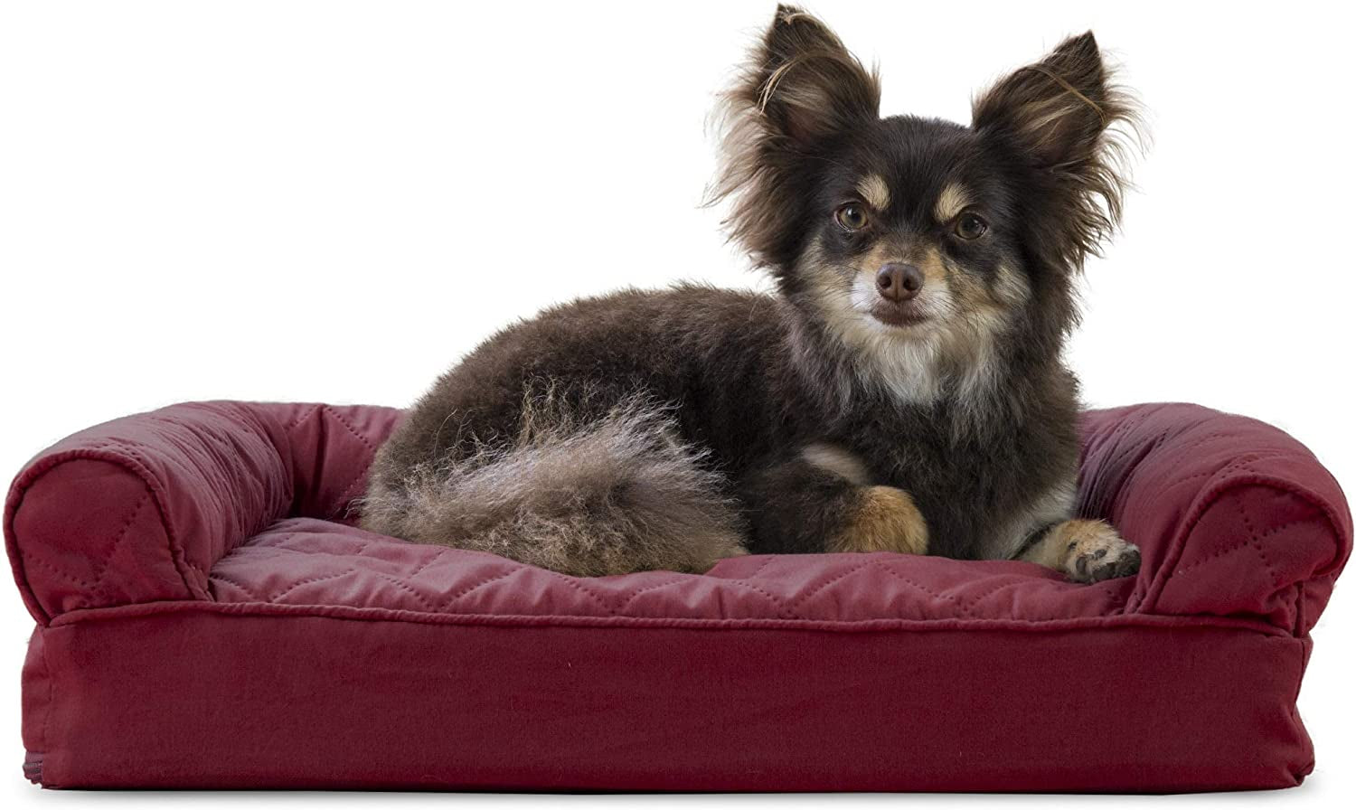 Memory Foam Dog Bed for Large Dogs W/ Removable Washable Cover, for Dogs up to 95 Lbs - Berber & Suede Blanket Top Mattress - Espresso, Jumbo/Xl