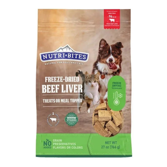Beef Liver Dog & Cat Treats, Freeze Dried, 27 Ounce