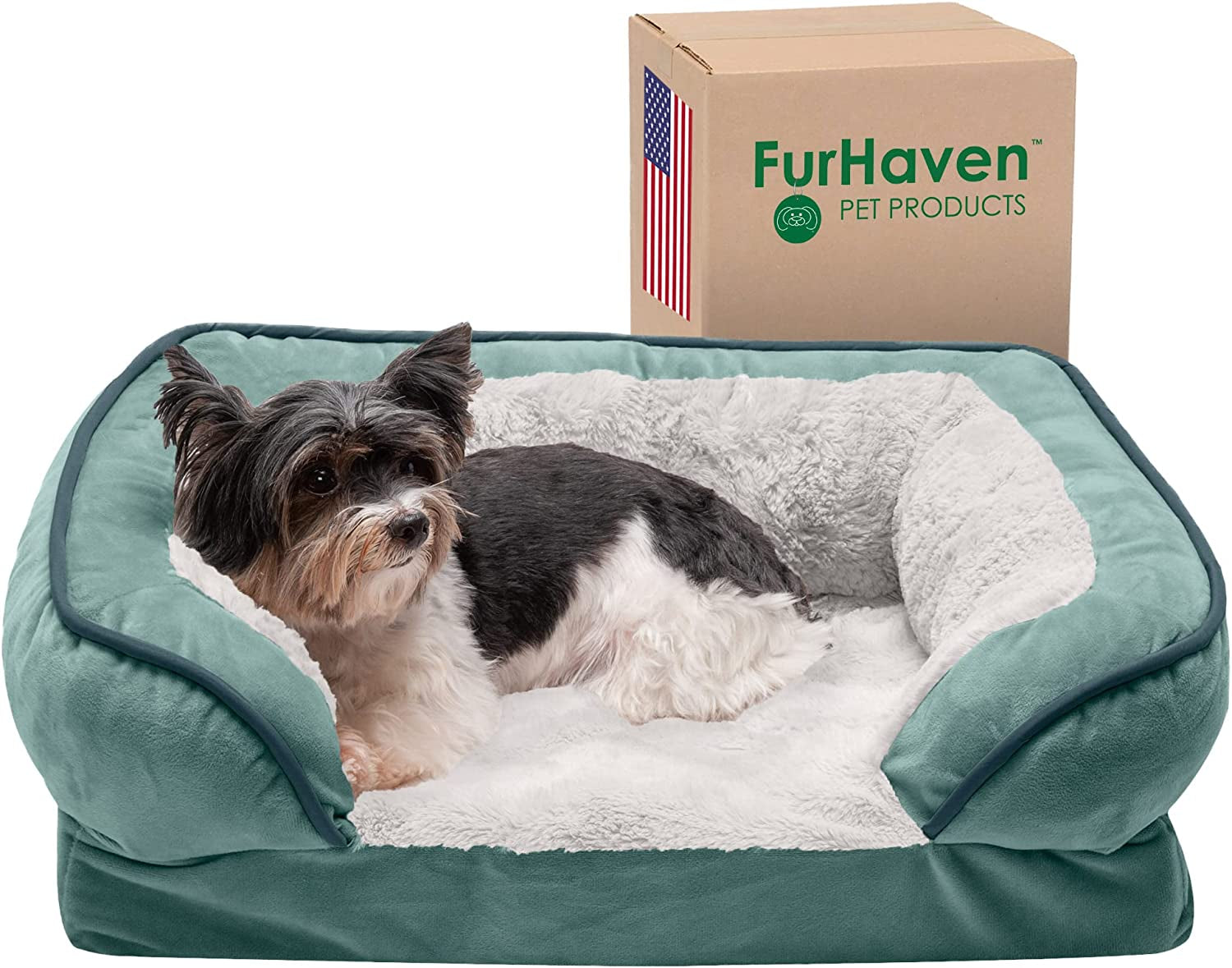 Memory Foam Dog Bed for Large Dogs W/ Removable Washable Cover, for Dogs up to 95 Lbs - Berber & Suede Blanket Top Mattress - Espresso, Jumbo/Xl