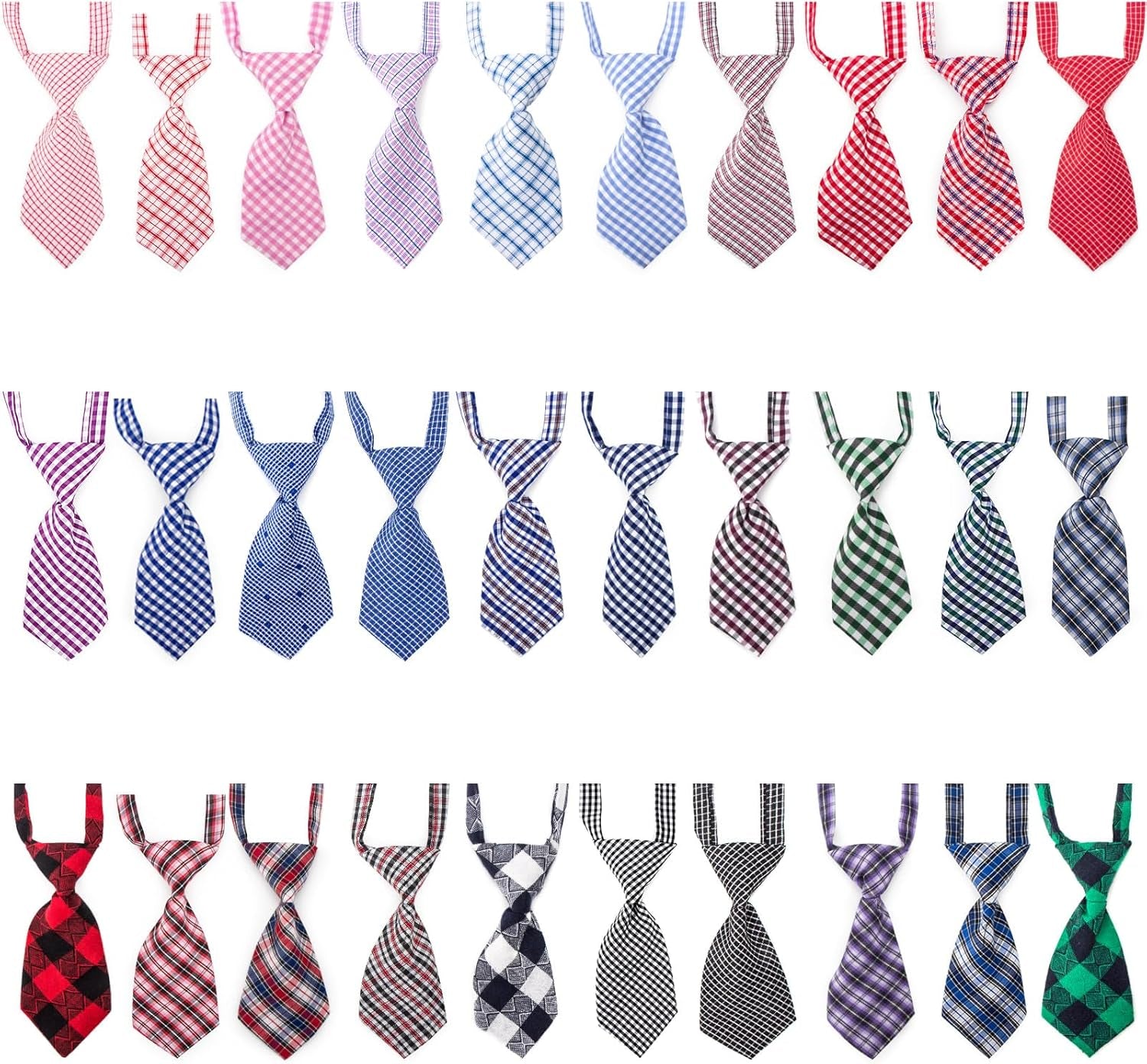 Small Neckties for Dogs, Dog Neck Bow Ties with Adjustable Collar, Pet Bowties for Small Dogs Cats Puppies Bowties Bulk Grooming Bows for Christmas Thanksgiving Wedding Festival Graduation