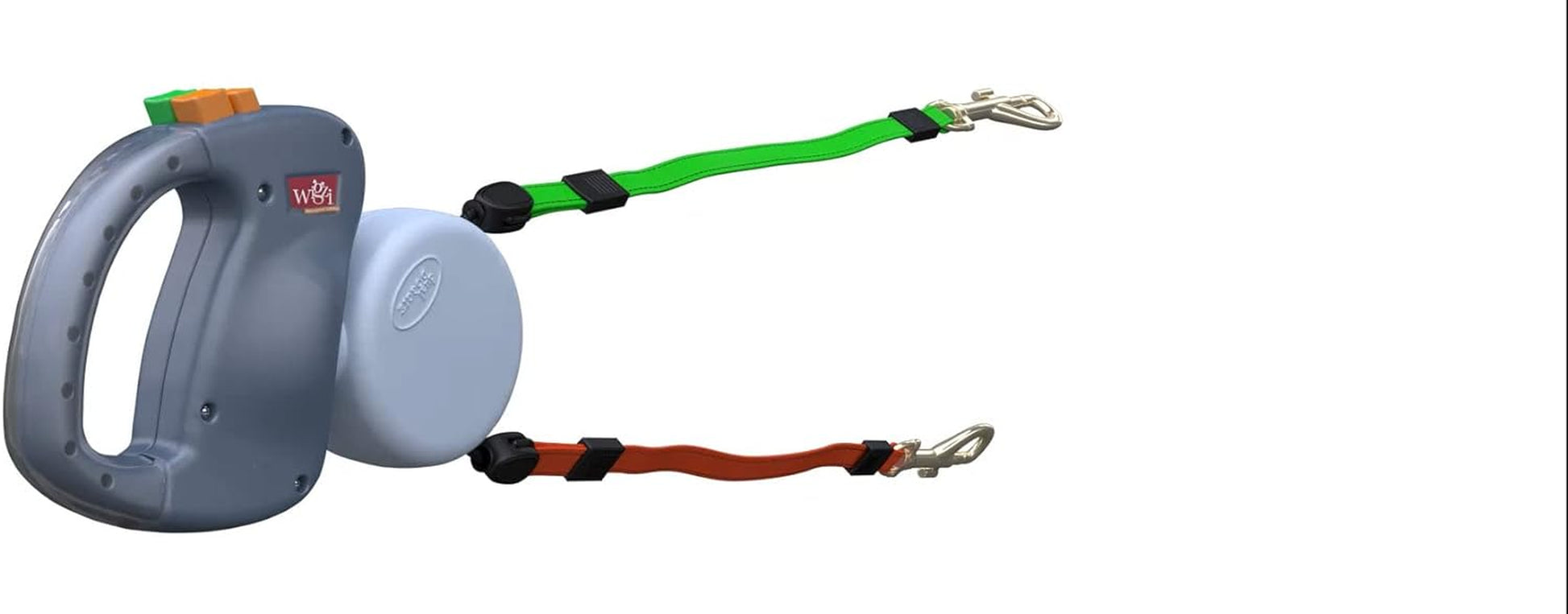 - 2025 Edition - 2 Dog Retractable Leash – Featuring Our Incredible Silicone Gel Handle - No Tangle Engineering. Each Dog 50 Lb up to 10 Ft Distance. Lock and Unlock Easily. Reflective Webbing.