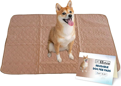Reusable Dog Pee Pads - Waterproof Training Pads for Dogs, Washable & Sanitary, Rounded Corners, Laminated, Lightweight, and Durable,Pet Essentials for Puppy Training and Whelping - 17" X 20"