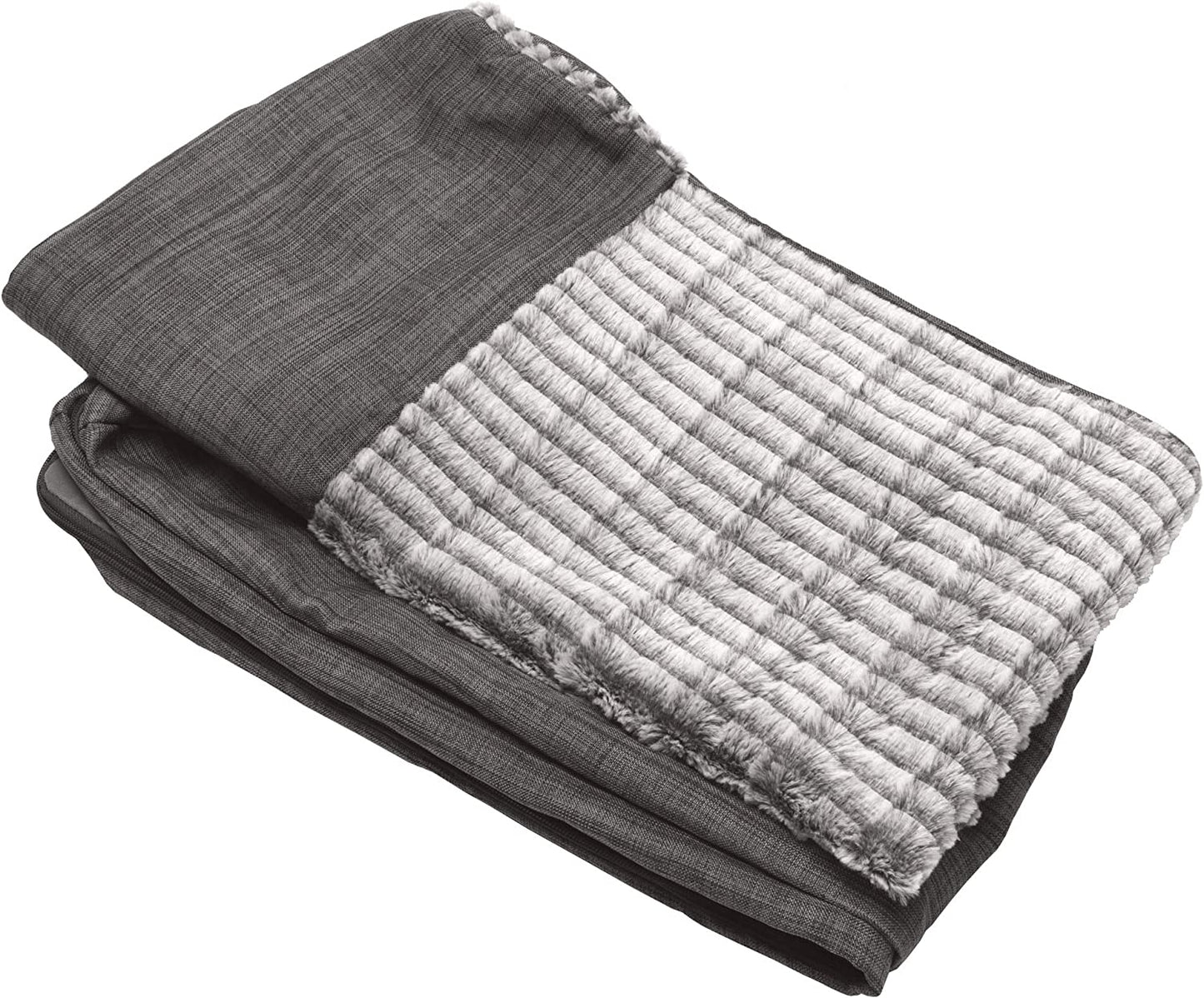 Memory Foam Dog Bed for Large Dogs W/ Removable Washable Cover, for Dogs up to 95 Lbs - Berber & Suede Blanket Top Mattress - Espresso, Jumbo/Xl