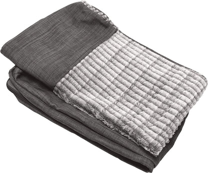 Memory Foam Dog Bed for Large Dogs W/ Removable Washable Cover, for Dogs up to 95 Lbs - Berber & Suede Blanket Top Mattress - Espresso, Jumbo/Xl