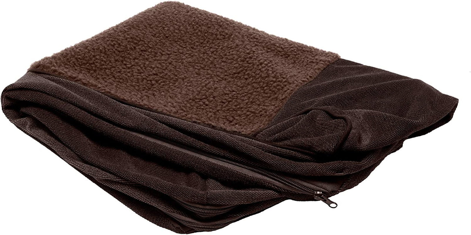 Memory Foam Dog Bed for Large Dogs W/ Removable Washable Cover, for Dogs up to 95 Lbs - Berber & Suede Blanket Top Mattress - Espresso, Jumbo/Xl