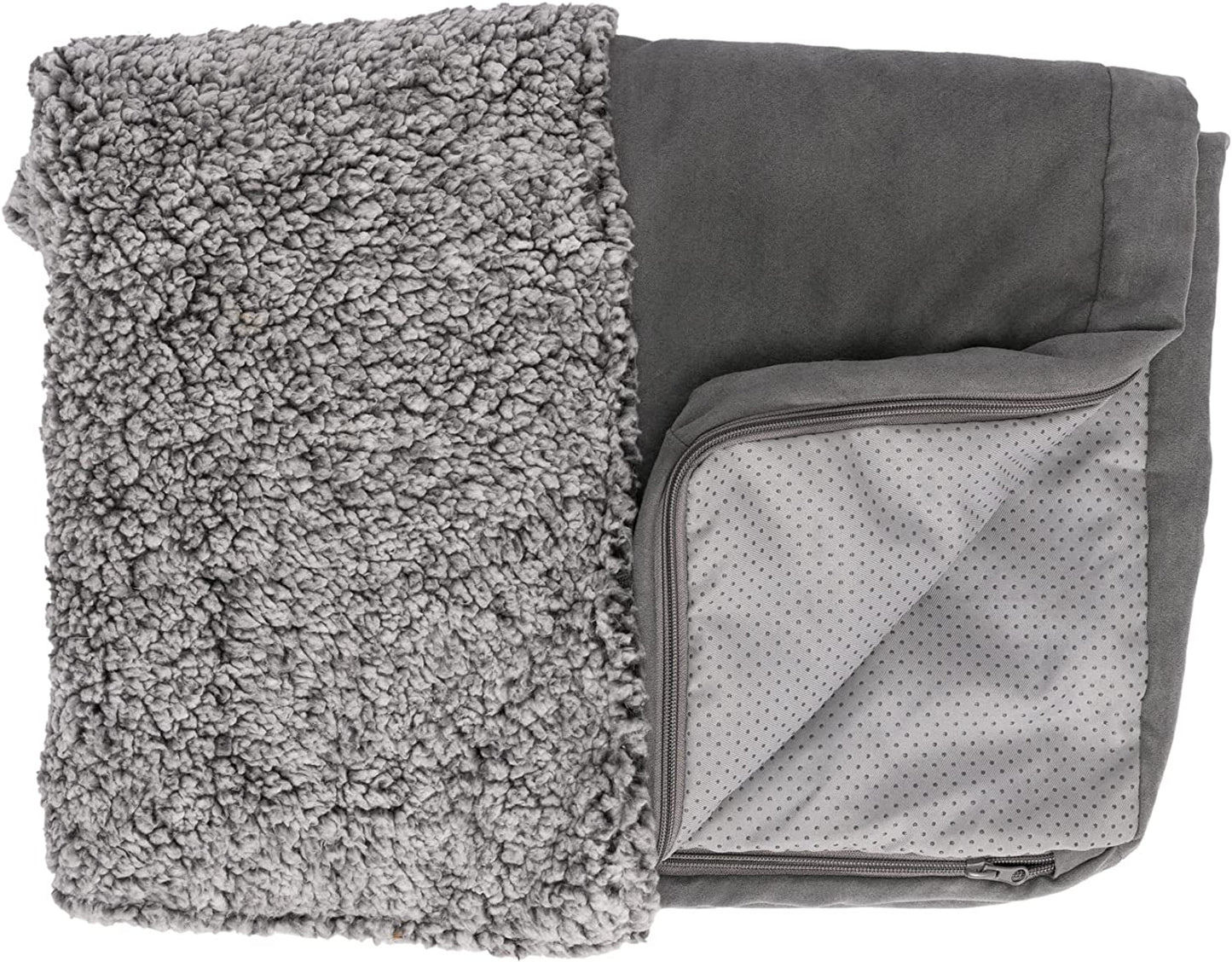 Memory Foam Dog Bed for Large Dogs W/ Removable Washable Cover, for Dogs up to 95 Lbs - Berber & Suede Blanket Top Mattress - Espresso, Jumbo/Xl