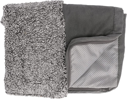 Memory Foam Dog Bed for Large Dogs W/ Removable Washable Cover, for Dogs up to 95 Lbs - Berber & Suede Blanket Top Mattress - Espresso, Jumbo/Xl