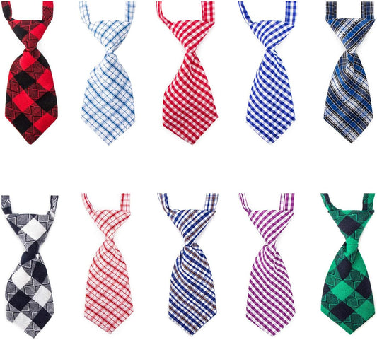 Small Neckties for Dogs, Dog Neck Bow Ties with Adjustable Collar, Pet Bowties for Small Dogs Cats Puppies Bowties Bulk Grooming Bows for Christmas Thanksgiving Wedding Festival Graduation
