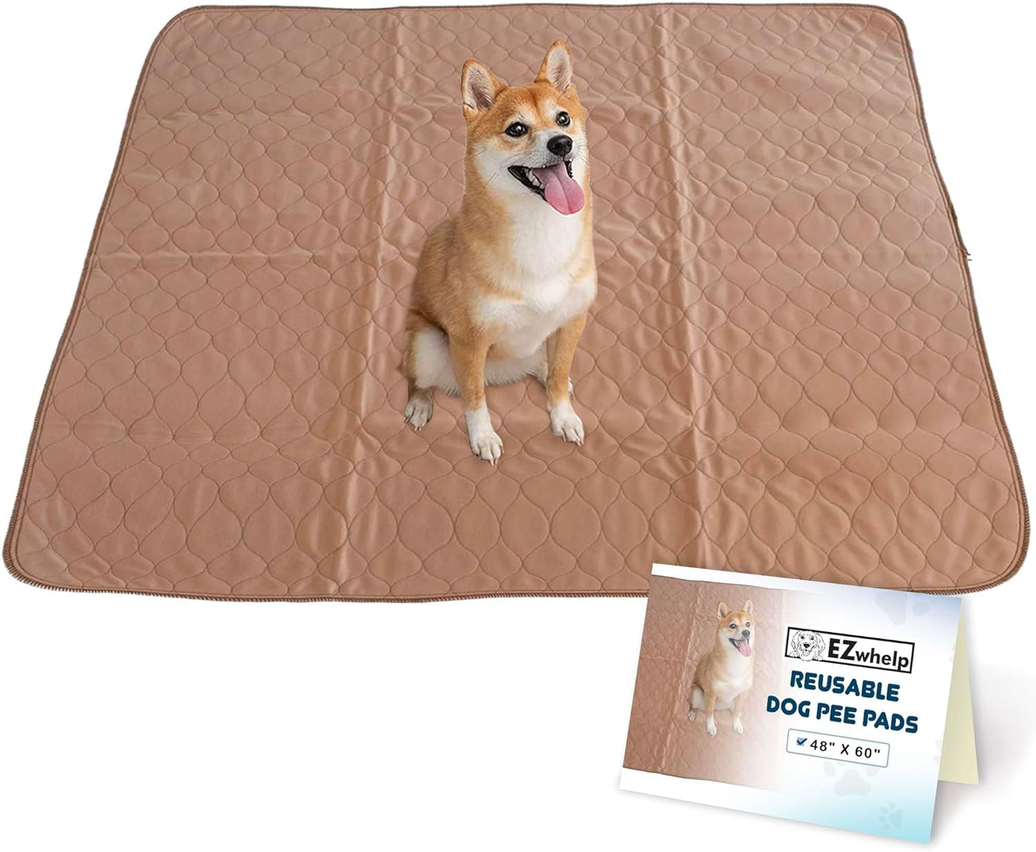 Reusable Dog Pee Pads - Waterproof Training Pads for Dogs, Washable & Sanitary, Rounded Corners, Laminated, Lightweight, and Durable,Pet Essentials for Puppy Training and Whelping - 17" X 20"