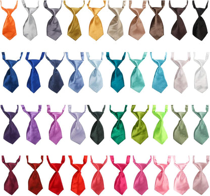 Small Neckties for Dogs, Dog Neck Bow Ties with Adjustable Collar, Pet Bowties for Small Dogs Cats Puppies Bowties Bulk Grooming Bows for Christmas Thanksgiving Wedding Festival Graduation