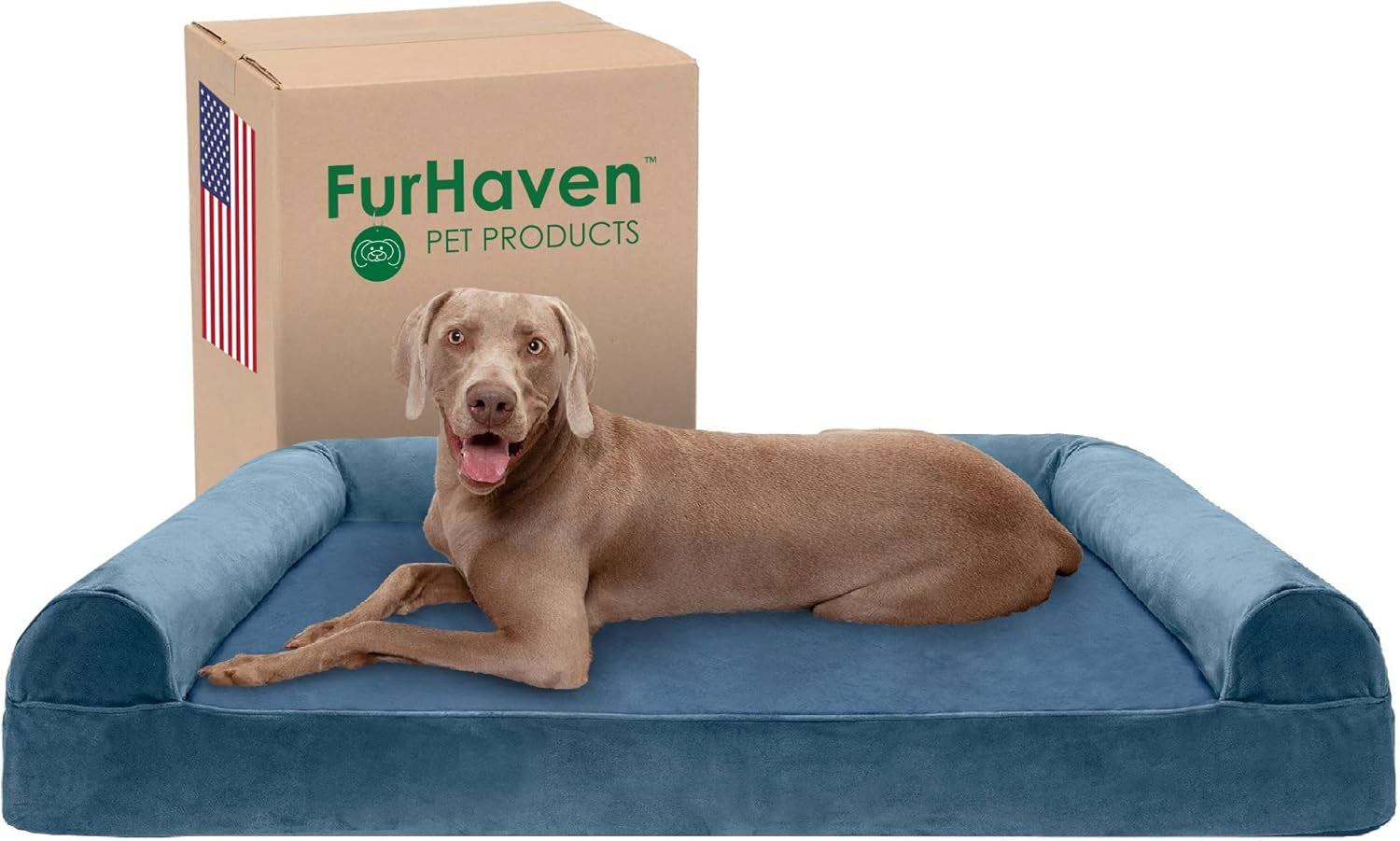 Memory Foam Dog Bed for Large Dogs W/ Removable Washable Cover, for Dogs up to 95 Lbs - Berber & Suede Blanket Top Mattress - Espresso, Jumbo/Xl